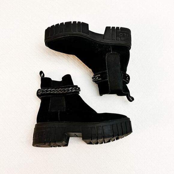 Karl Lagerfeld Paris Women's Reign Ankle Boot Combat Size 8.5 - Picture 3 of 7